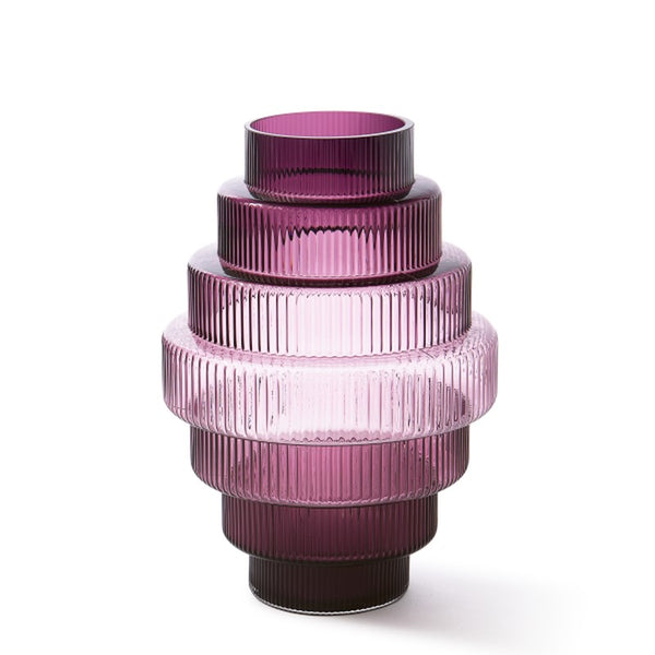 Steps Vase Large, Purple