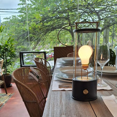 The Muse Portable Lamp in Hackles Black