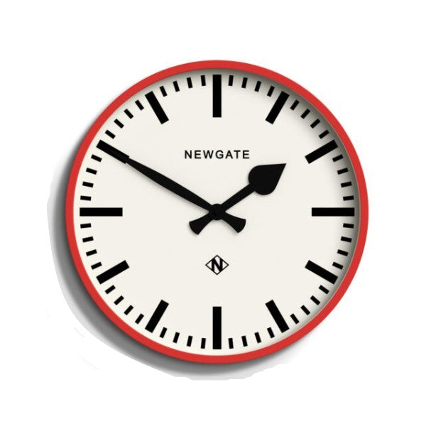 Railway Wall Clock Red