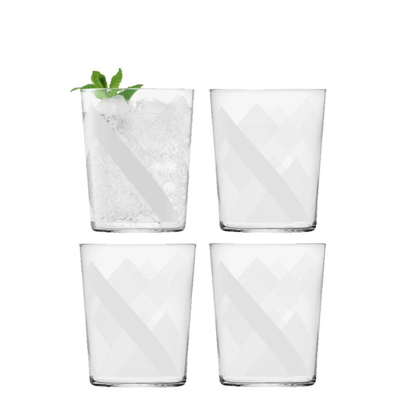 Peaks Tumbler 560ml Frost Set of 4