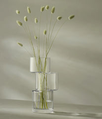 Tier Vase H26cm Clear
