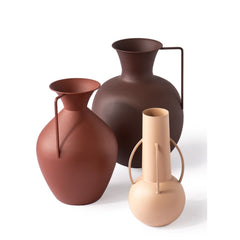 Brown Roman Vases Set of 3