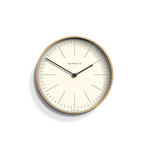 Mr Clarke Clock Pale Wood