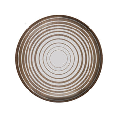 Cream Circles glass valet tray