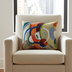 Delaunay Cushion - Manège de Cochons (1922), artwork by Delaunay