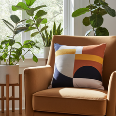 Abstra Embroidered Cushion 45x45cm