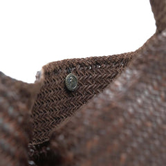 Dragon Diffusion Ars Tote dark brown woven leather bag 