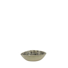 Breakfast Bowl Black with decorative pattern, by Wonki Ware