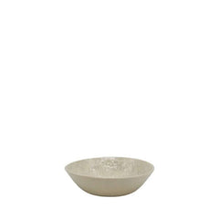 Breakfast Bowl Warm Grey with decorative pattern, by Wonki Ware
