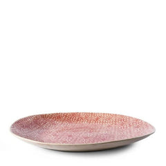 Large Cake Plate Pimento with decorative pattern, by Wonki Ware