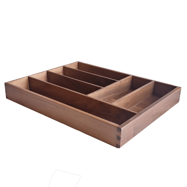 Cutlery Tray Walnut Large with multiple compartments 