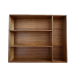 Cutlery Tray Walnut Small with multiple compartments 