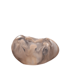 Flat Crack Egg Bowl Resin Brown Marble. Food-safe, handcrafted & unique. Perfect for dips, grazing boards, trinkets or battery-operated LED tealights.