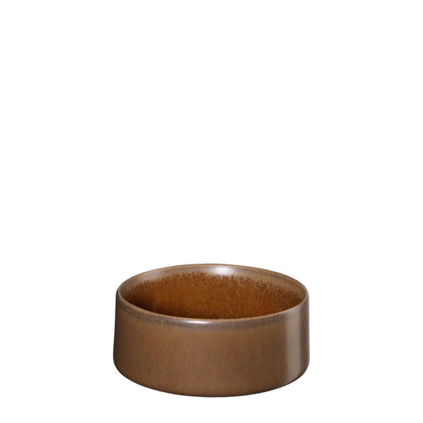 A round, brown stoneware small bowl with a matte finish, by ASA selection