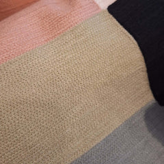 Geos Embroidered Cushion showcasing vibrant colors and intricate stitching details.