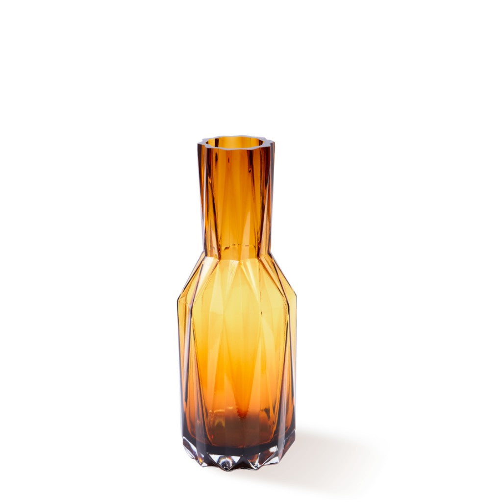 Glass Folds Vase Ochre L