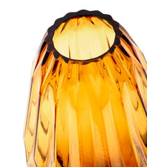 Glass Folds Vase Ochre M