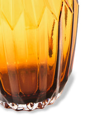 Glass Folds Vase Ochre M