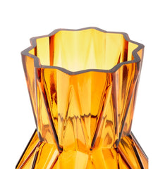 Glass Folds Vase Ochre S
