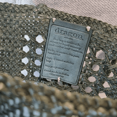 Dragon Diffusion Grace Cannage Forest woven leather handbag Close up