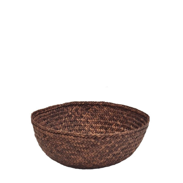 Handmade Iraca Small Bowl Plain Coffee basket, made in Colombia