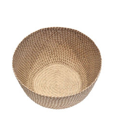 Handmade Iraca Medium Bowl Zigzag Toasted basket, made in Colombia
