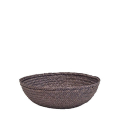 Handmade Iraca Small Bowl Plain Grey basket, made in Colombia