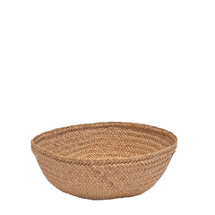 Handmade Iraca Small Bowl Plain Toasted basket, made in colombia