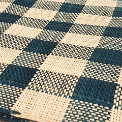 Close-up of a Iraca Rectangle Placemat Green Natural handmade in colombia
