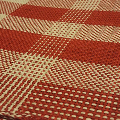 Close-up of a Iraca Rectangle Placemat Red Naturalat handmade in colombia