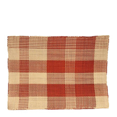 Iraca Rectangle Placemat Red Natural handmade in colombia