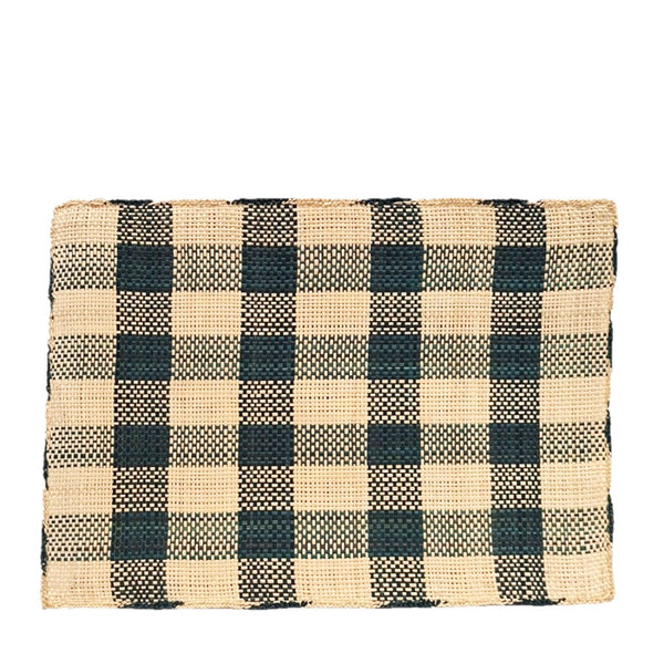 Iraca placemat, rectangle / green natural