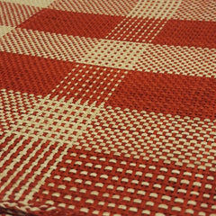 Iraca placemat, rectangle / red natural