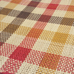 Iraca placemat, rectangle / yellow red brown