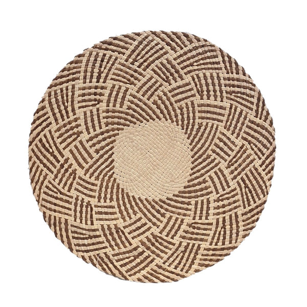 Iraca placemat, round / brown natural