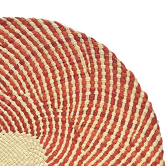 Iraca placemat, round / orange natural