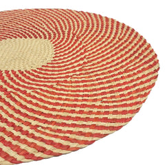 Iraca placemat, round / orange natural