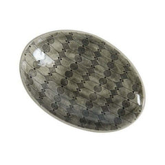 Large Etosha Dish Black with decorative pattern, by Wonki Ware