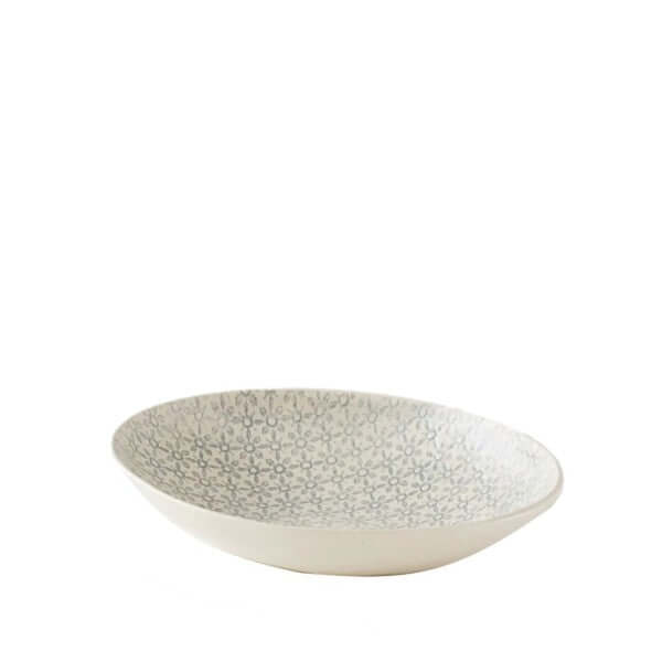 Large Etosha Dish Duck Egg with decorative pattern, by Wonki Ware