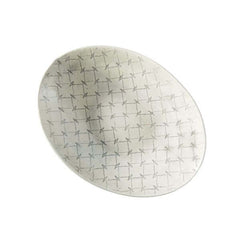 Large Etosha Dish Warm Grey with decorative pattern, by Wonki Ware