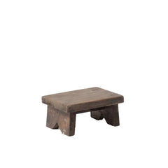 Small and low wooden Little Stool made of teak