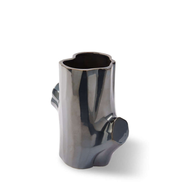 Blue ceramic vase with a unique design by Pols Potten