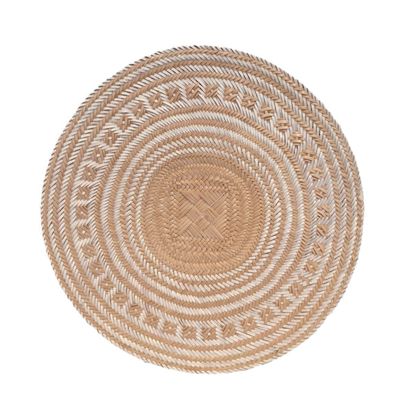 Mawisa placemat, round / white natural