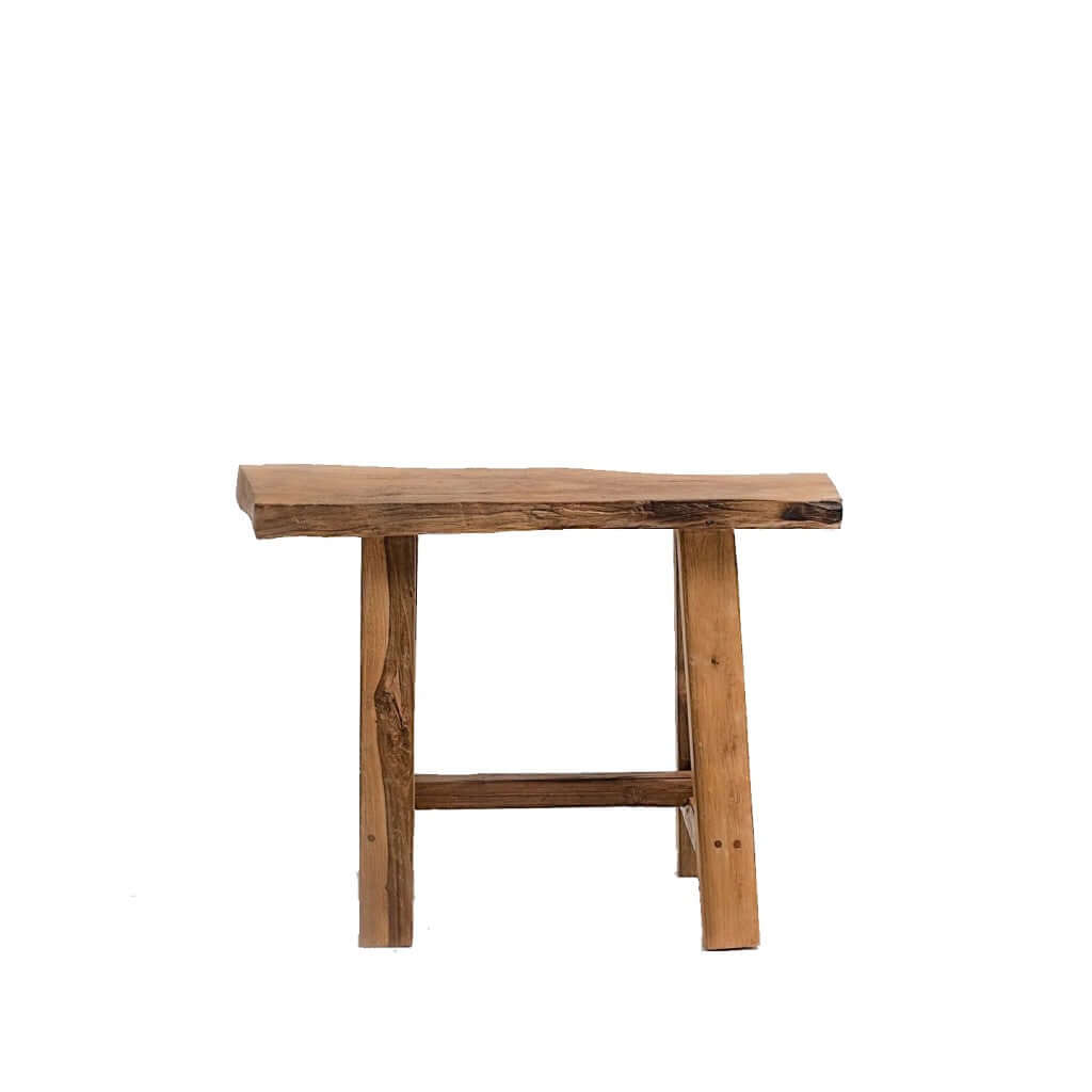 Wooden Medewi Bench in natural teak finish