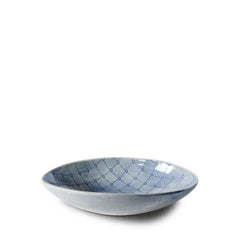 Medium Etosha Dish Blue with decorative pattern, by Wonki Ware