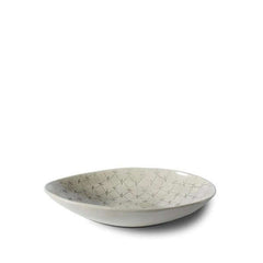 Medium Etosha Dish Warm Grey with decorative pattern, by Wonki Ware