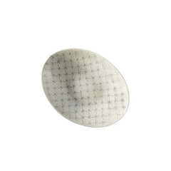 Medium Etosha Dish Warm Grey with decorative pattern, by Wonki Ware