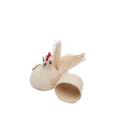 Handmade Mini Chicken Basket White, made in Colombia
