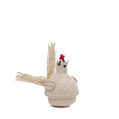 Handmade Mini Chicken Basket White, made in Colombia