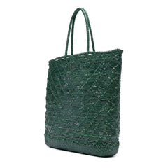 Dragon Diffusion NS Corso Forest woven leather tote bag with a cross-weave design